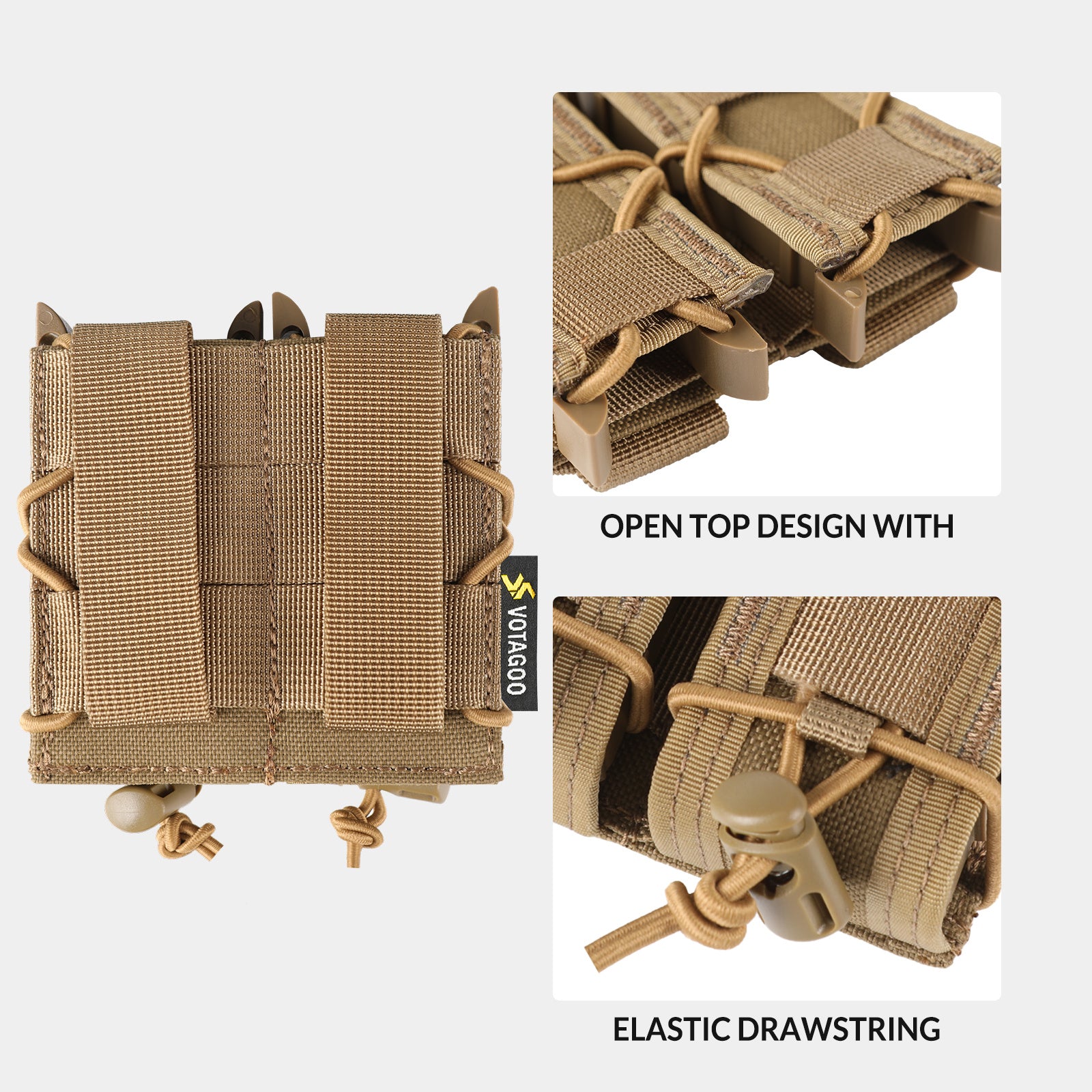 Pochette de chargeur réglable MOLLE 9 mm