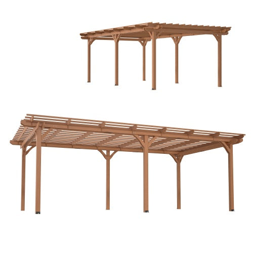 12x16 Outdoor Wooden Grape Pergola