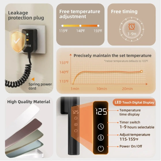 SIOYIE Electric Rotating Towel Warmer