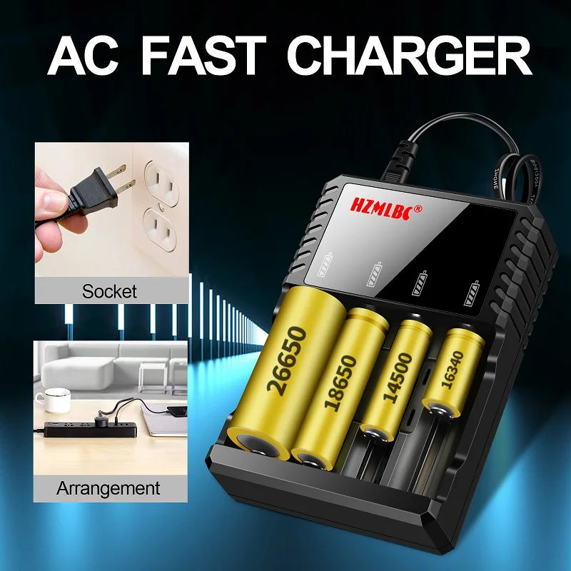 Fast Charger for 18650 Batteries