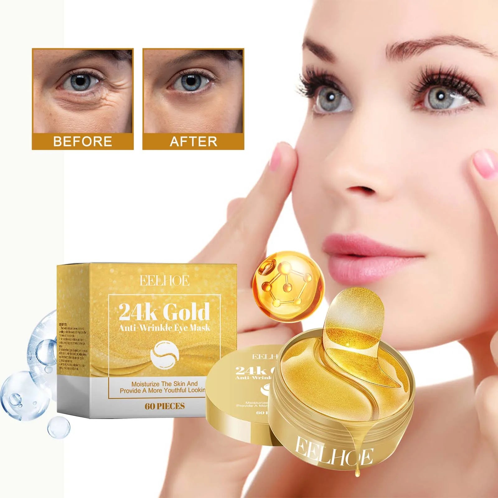 24K Gold Eye Mask – Brightening Care