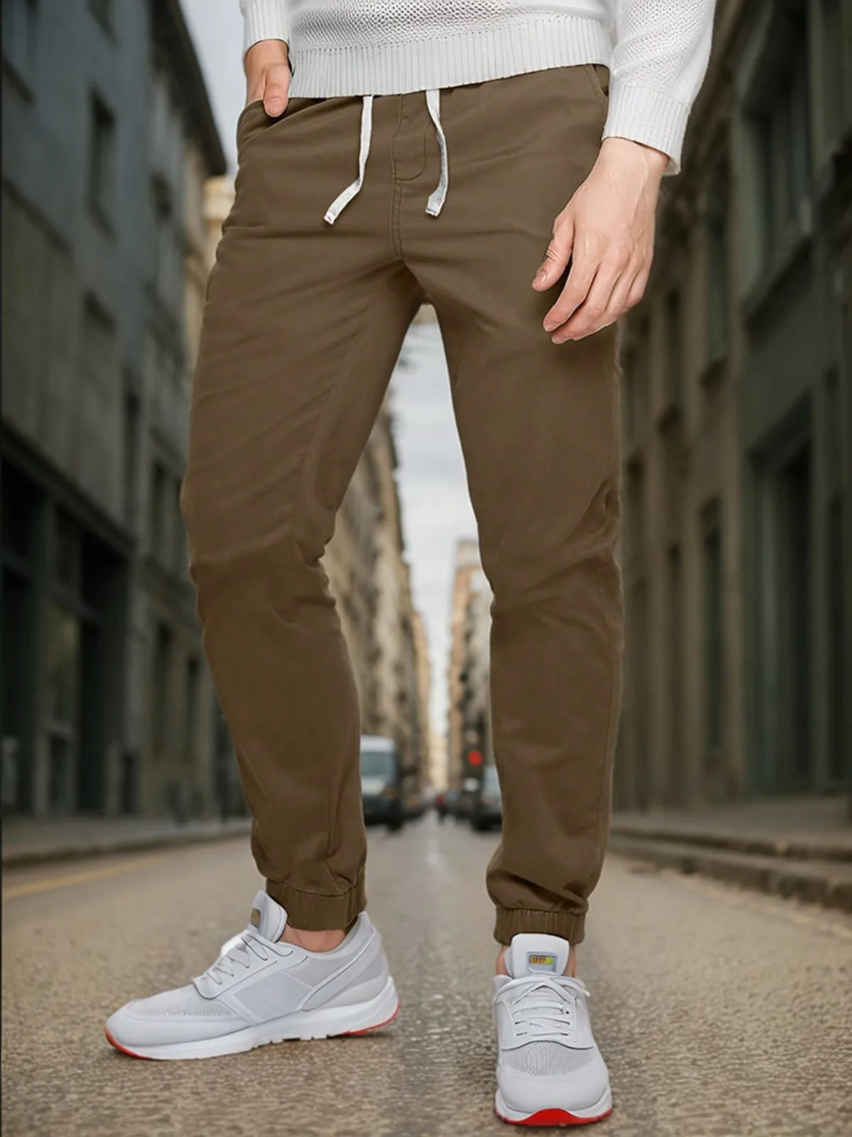 Men’s Elastic Waist Drawstring Joggers