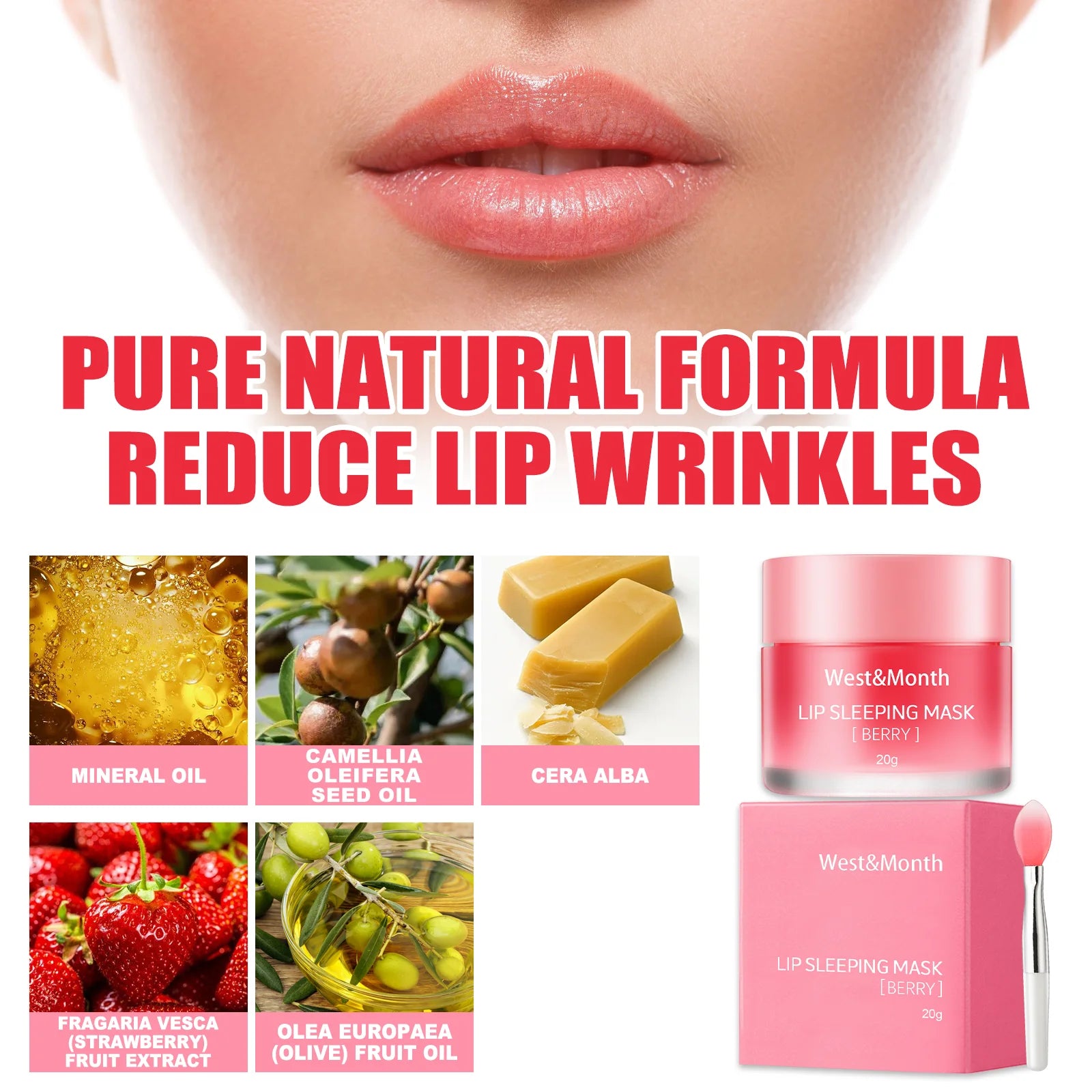 Strawberry Jelly Lip Mask Repair