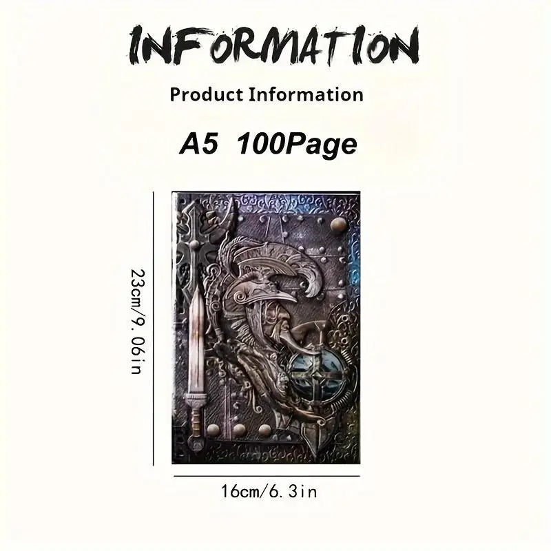 Vintage Embossed Leather Journal A5