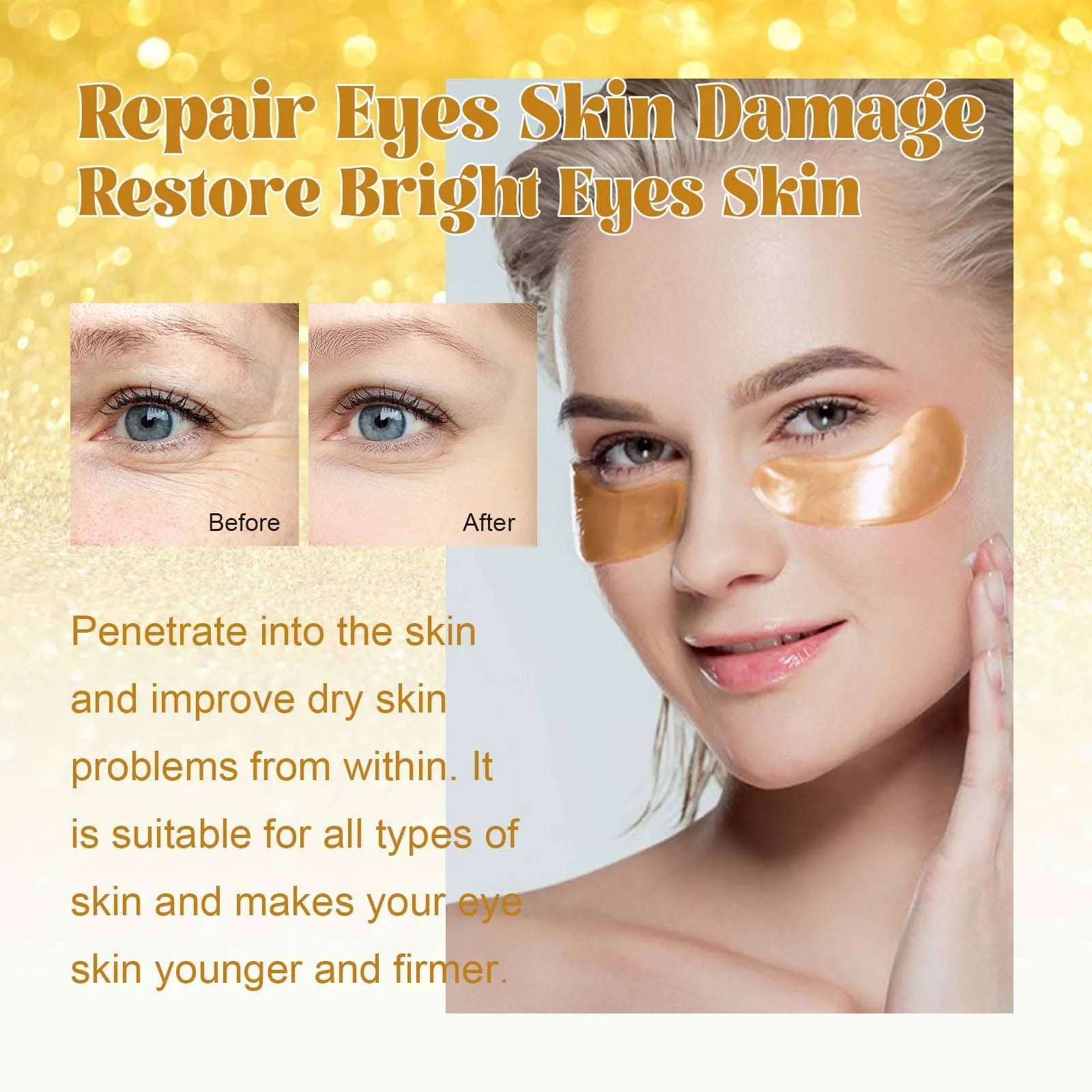 24K Gold Eye Mask – Brightening Care