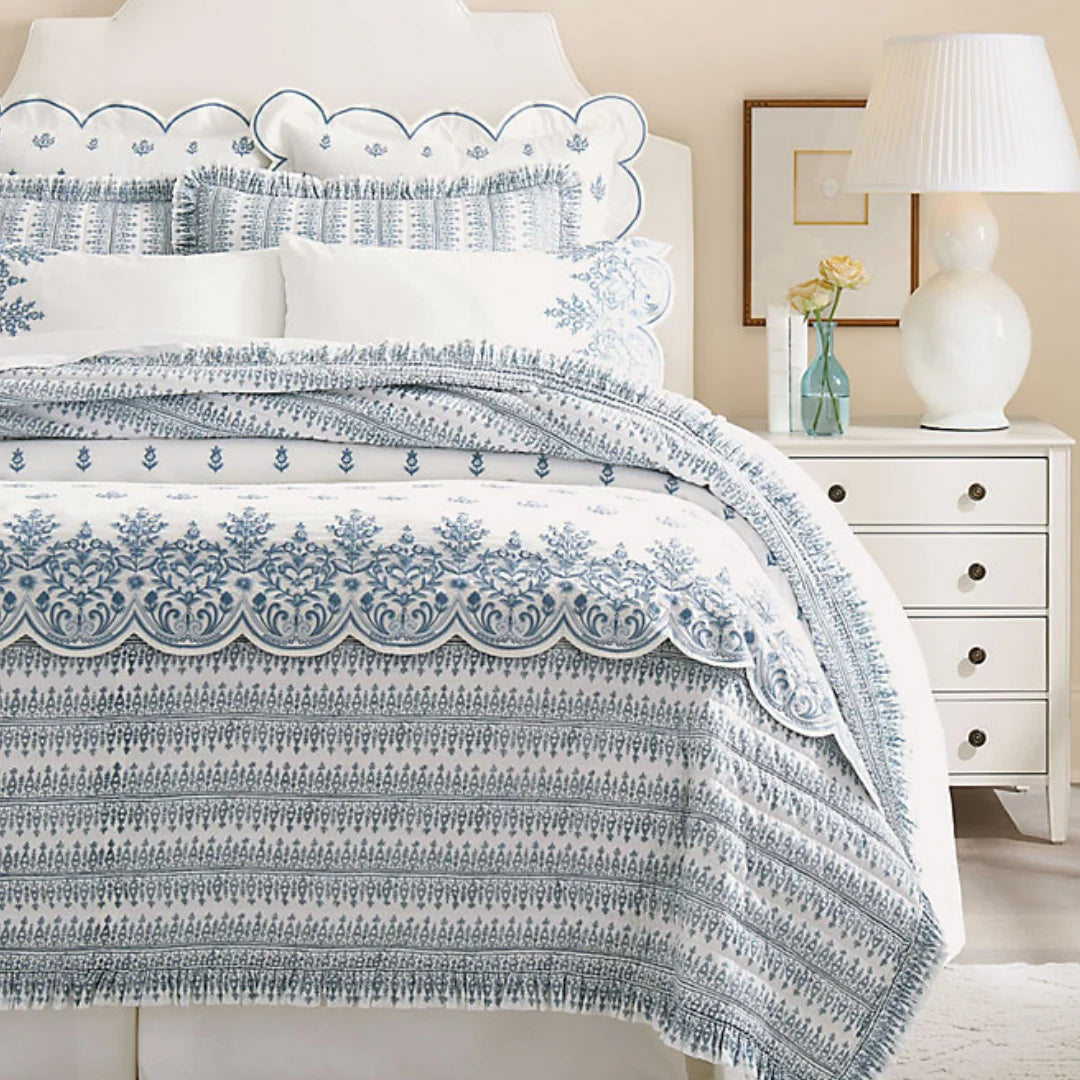 Soft Cotton Pillowcase with Scallop Edge