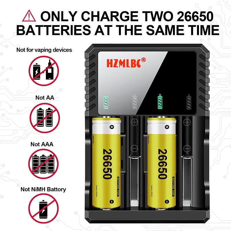 Fast Charger for 18650 Batteries
