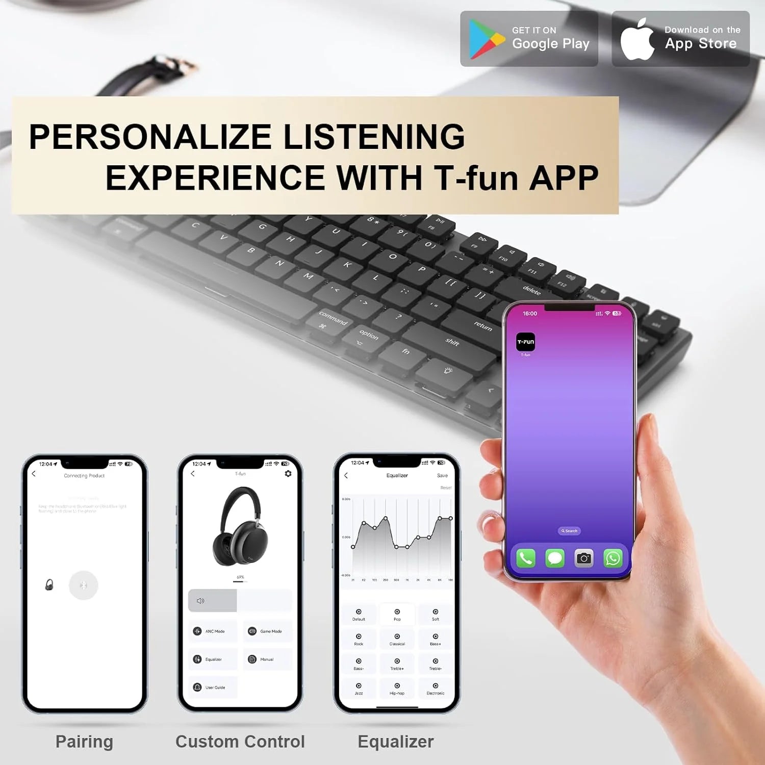 APP T-fun NC45 Noise Cancel Headphones