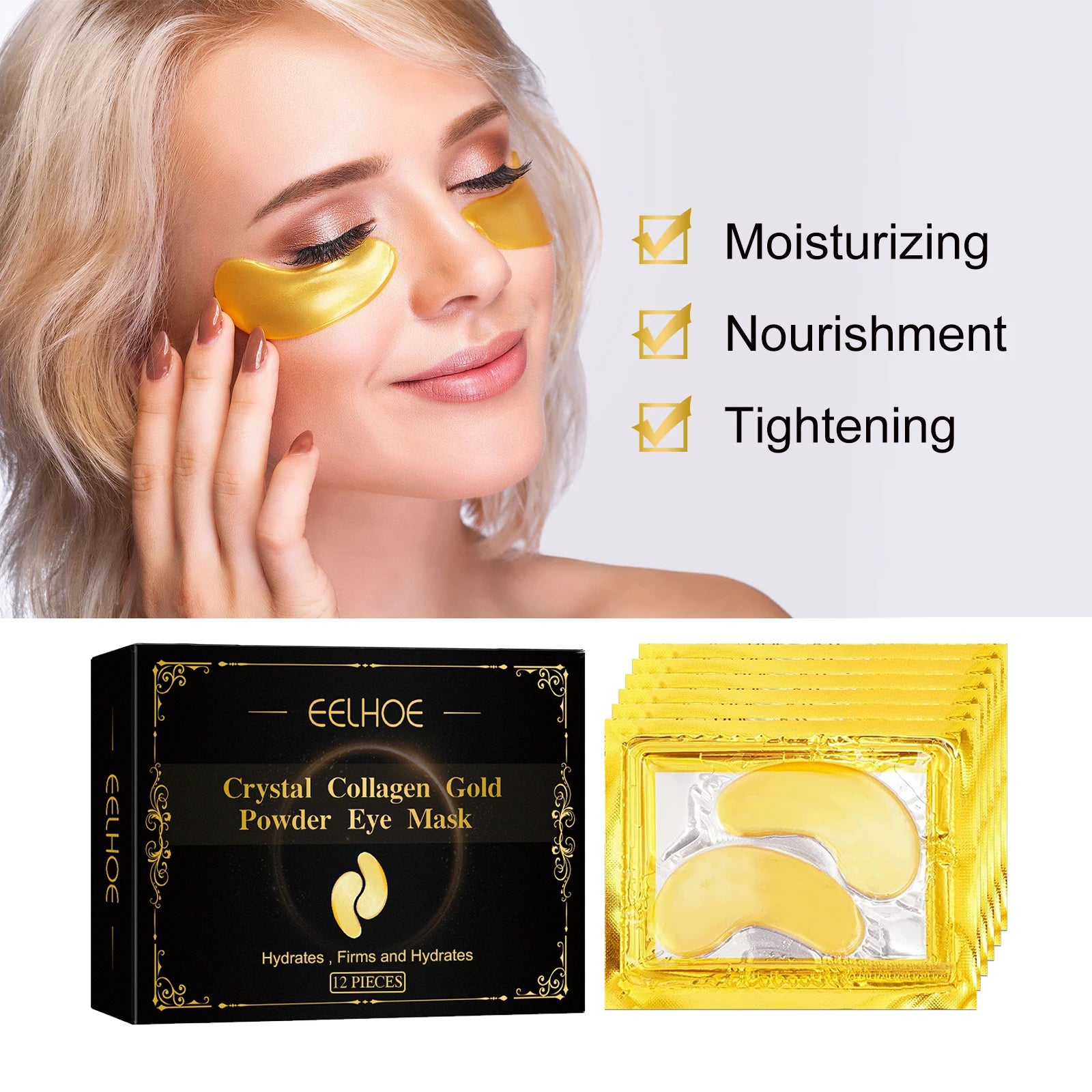 EELHOE Gold Collagen Eye Patches