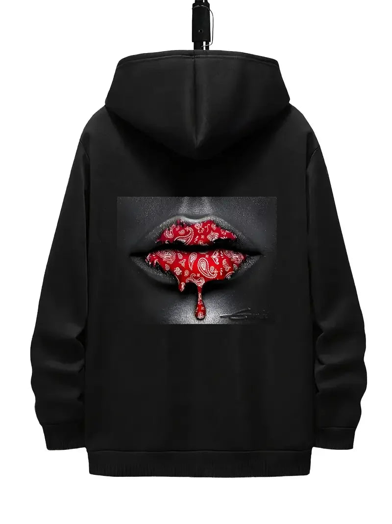 Men’s High-Quality Printed Cotton Hoodie