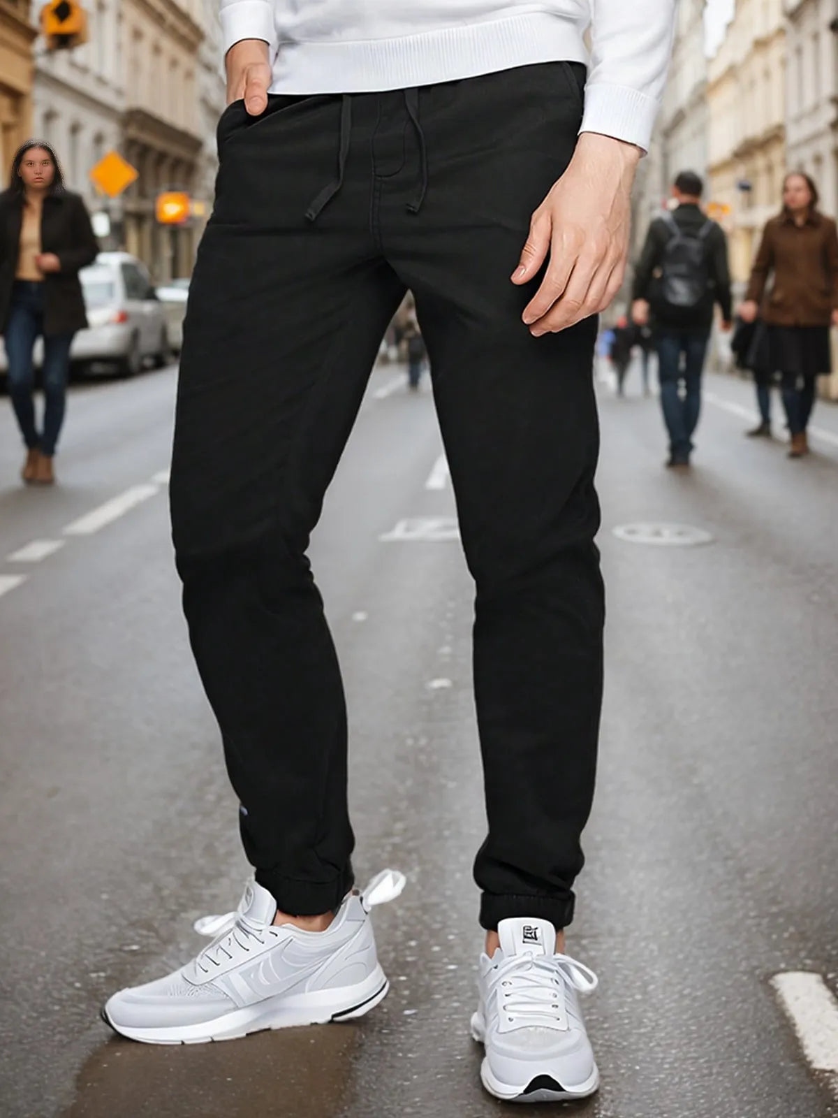 Men’s Elastic Waist Drawstring Joggers