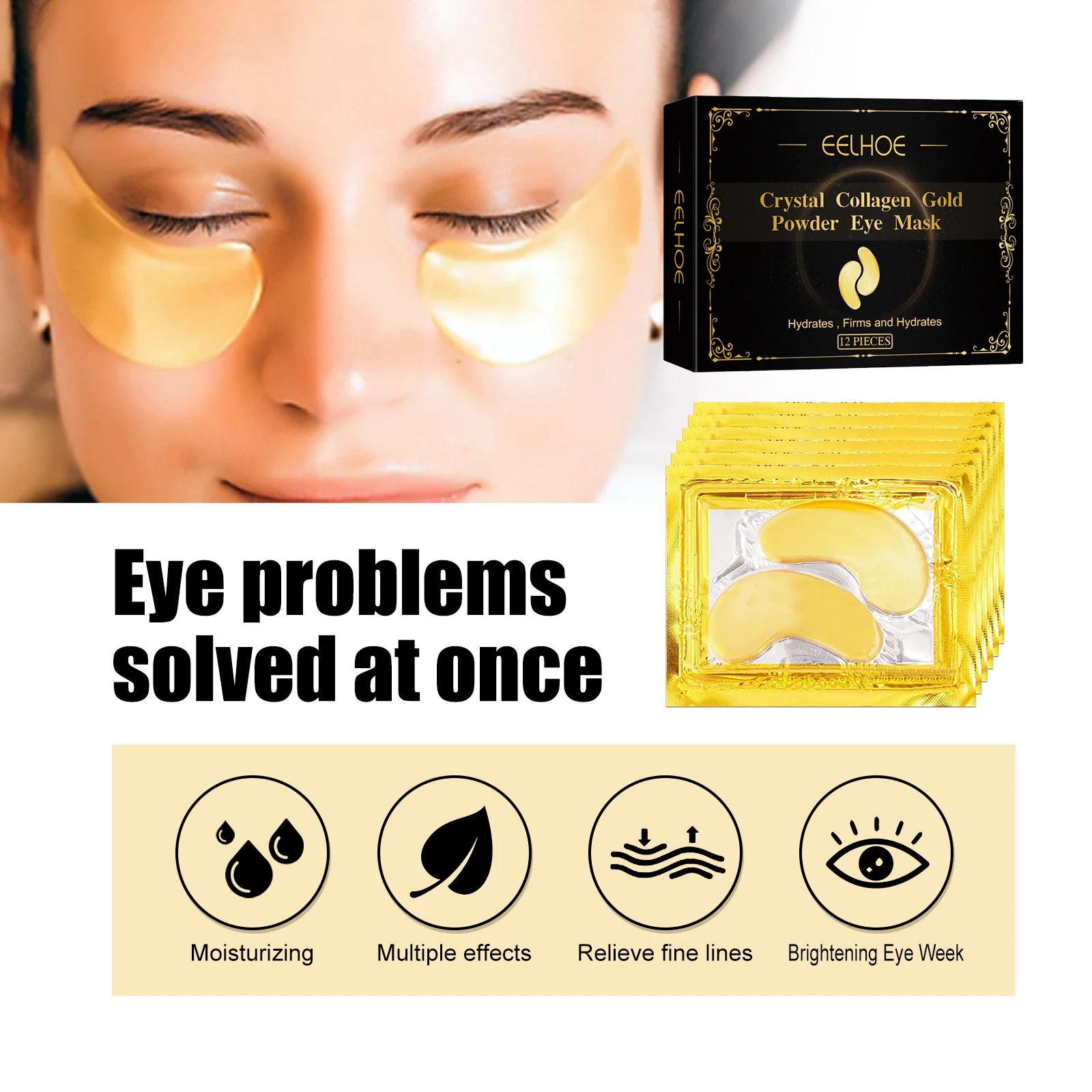 EELHOE Gold Collagen Eye Patches