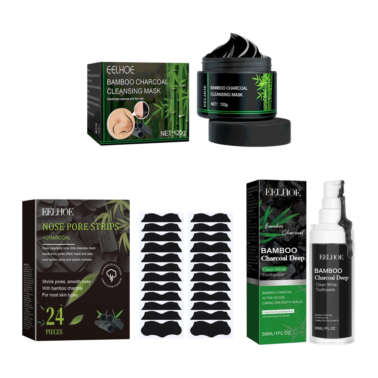 Eelhoe Charcoal Face Mask & Nose Strips