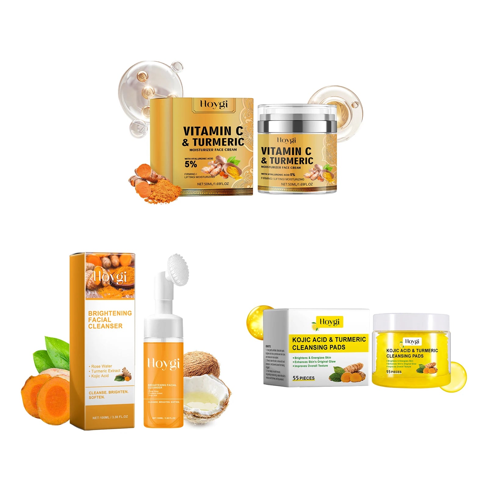 Hoygi Turmeric Facial Cleanser Set