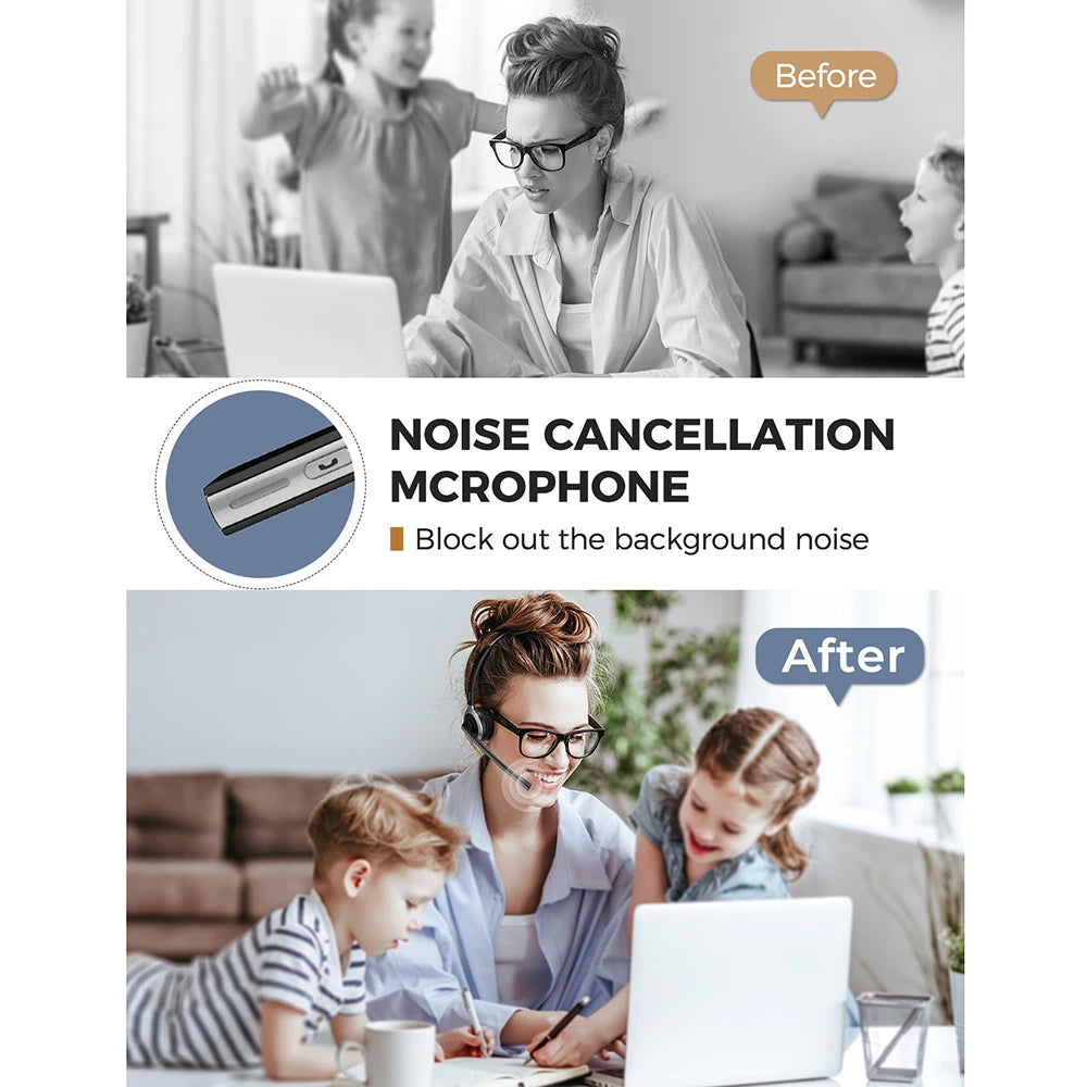 Mpow M5 Gray Wireless Headset with Mic