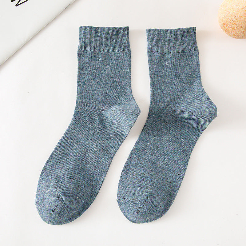 Chaussettes tube de couleur unie