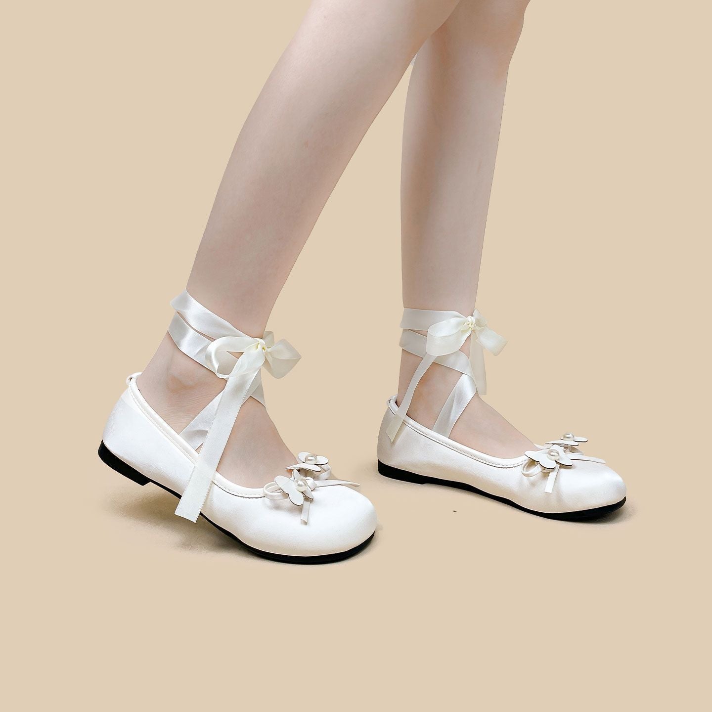 French Style Leather Ballet Flats Women