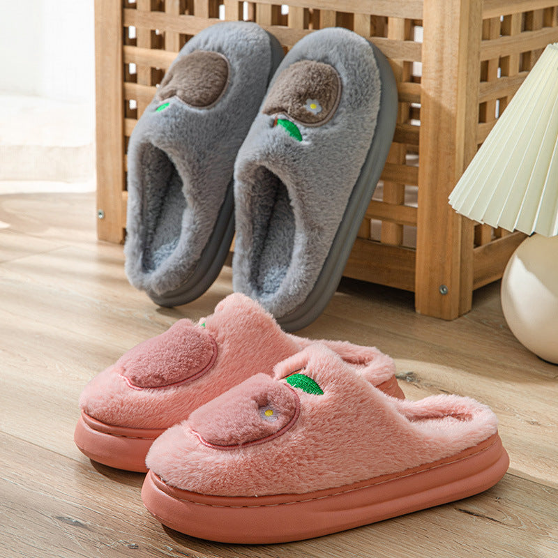 Cotton Plush Warm Women's Indoor Slippers