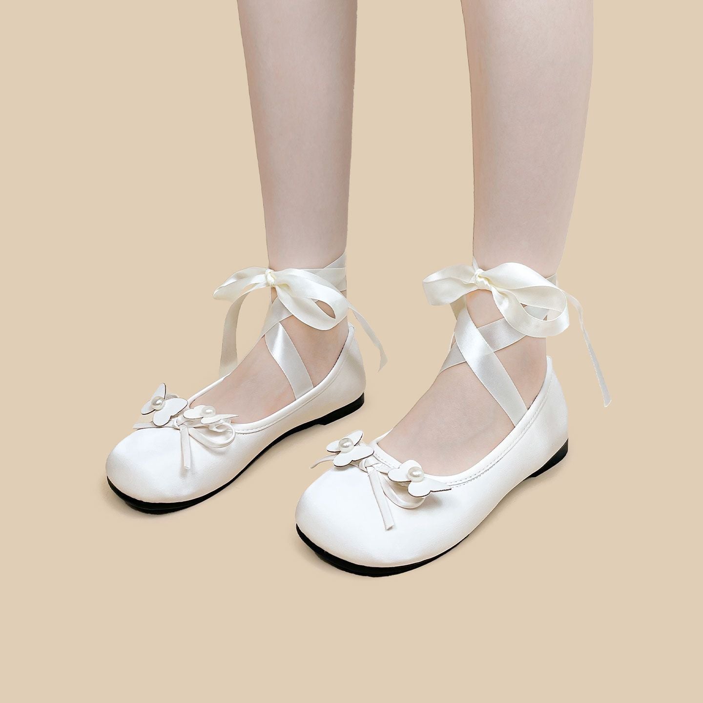 French Style Leather Ballet Flats Women
