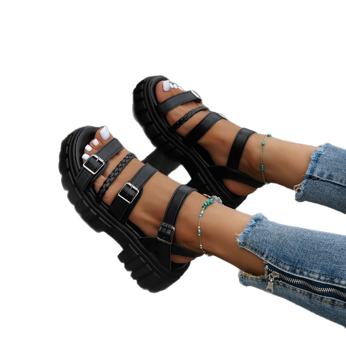 Sponge Cake Open-Toe Sandals