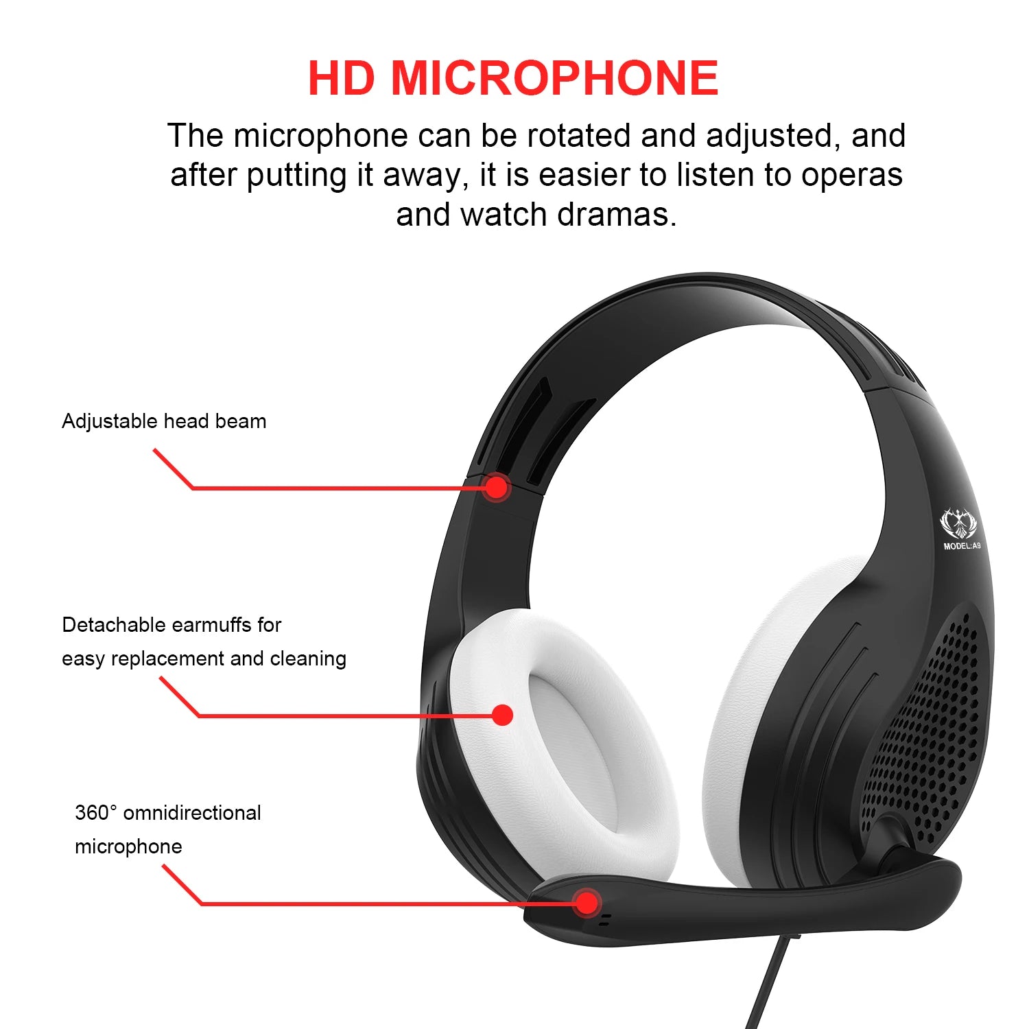 3.5mm Wired Over-Ear Noise Cancelling Headphones