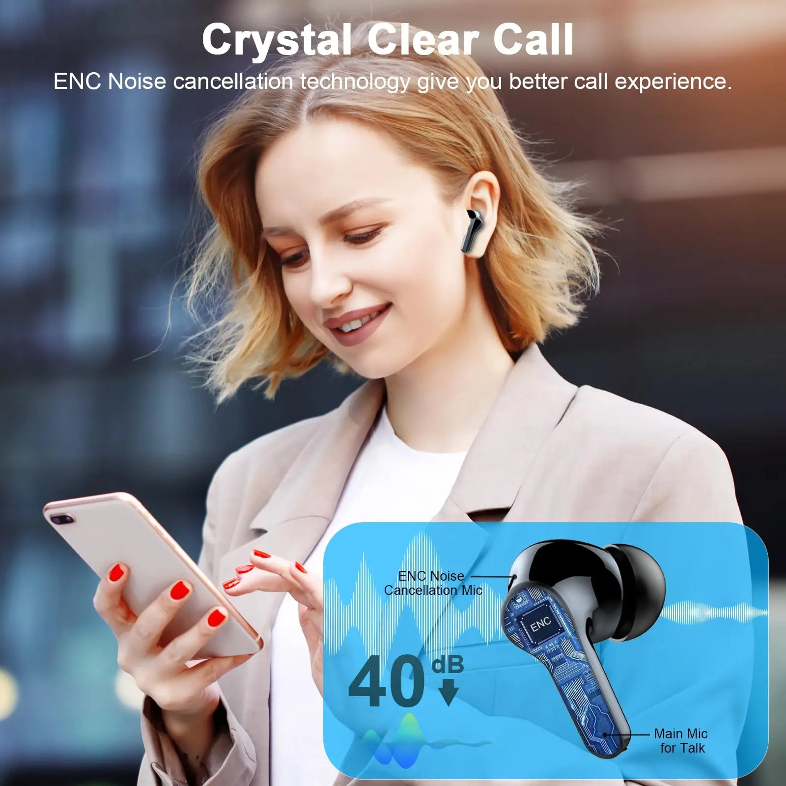 Wireless Bluetooth 5.3 IPX7 Earbuds