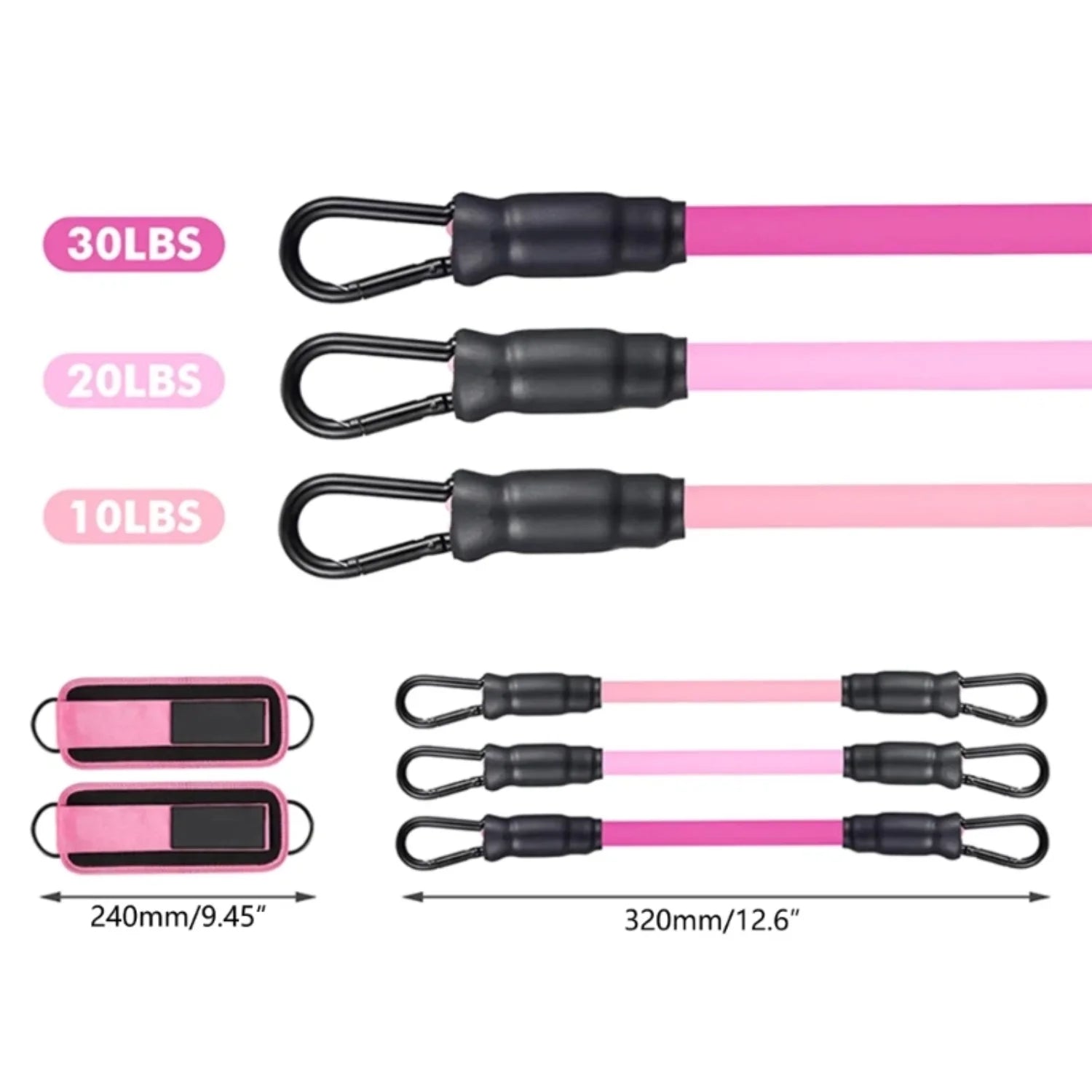 Glutes & Leg Bands with Ankle Strap