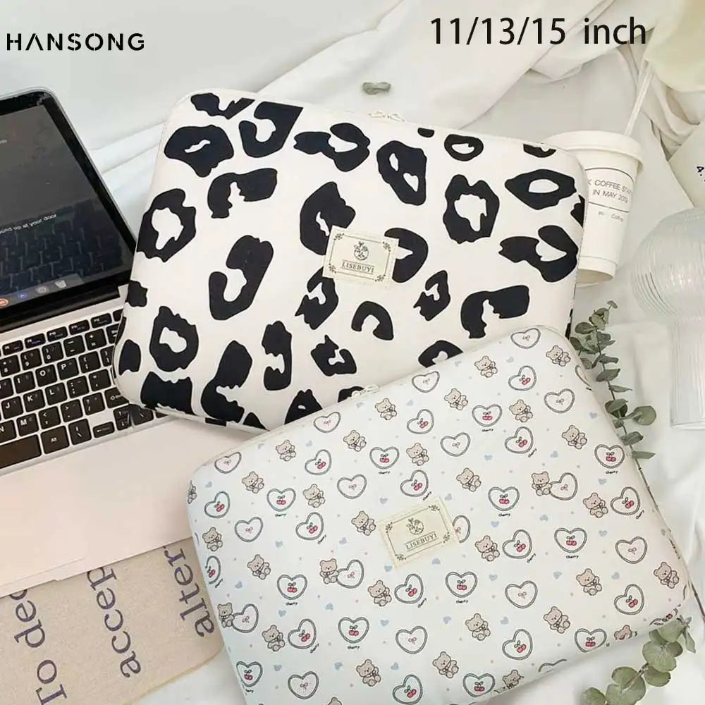 Leopard Print Retro Laptop Bag 15"