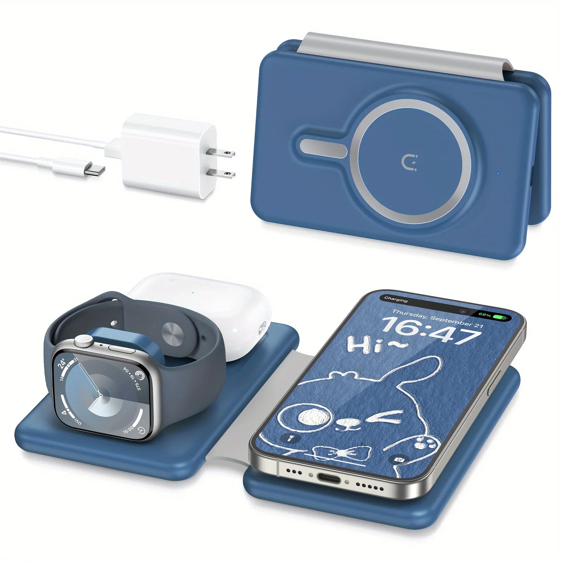 3-in-1 Foldable Wireless Charging Pad