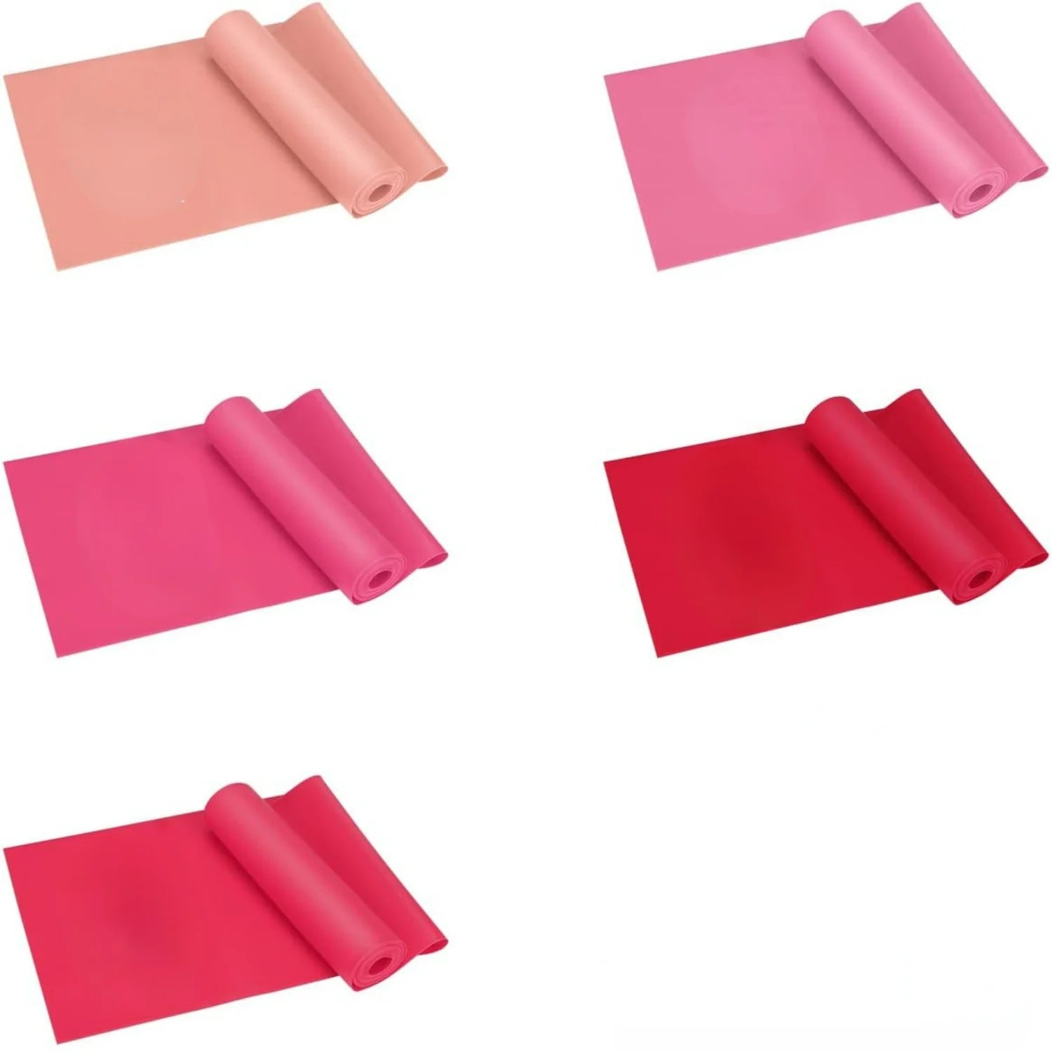 5-Pack Durable Latex Resistance Bands