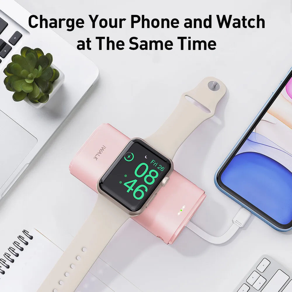 IWALK 9000mAh Wireless Power Bank iWatch