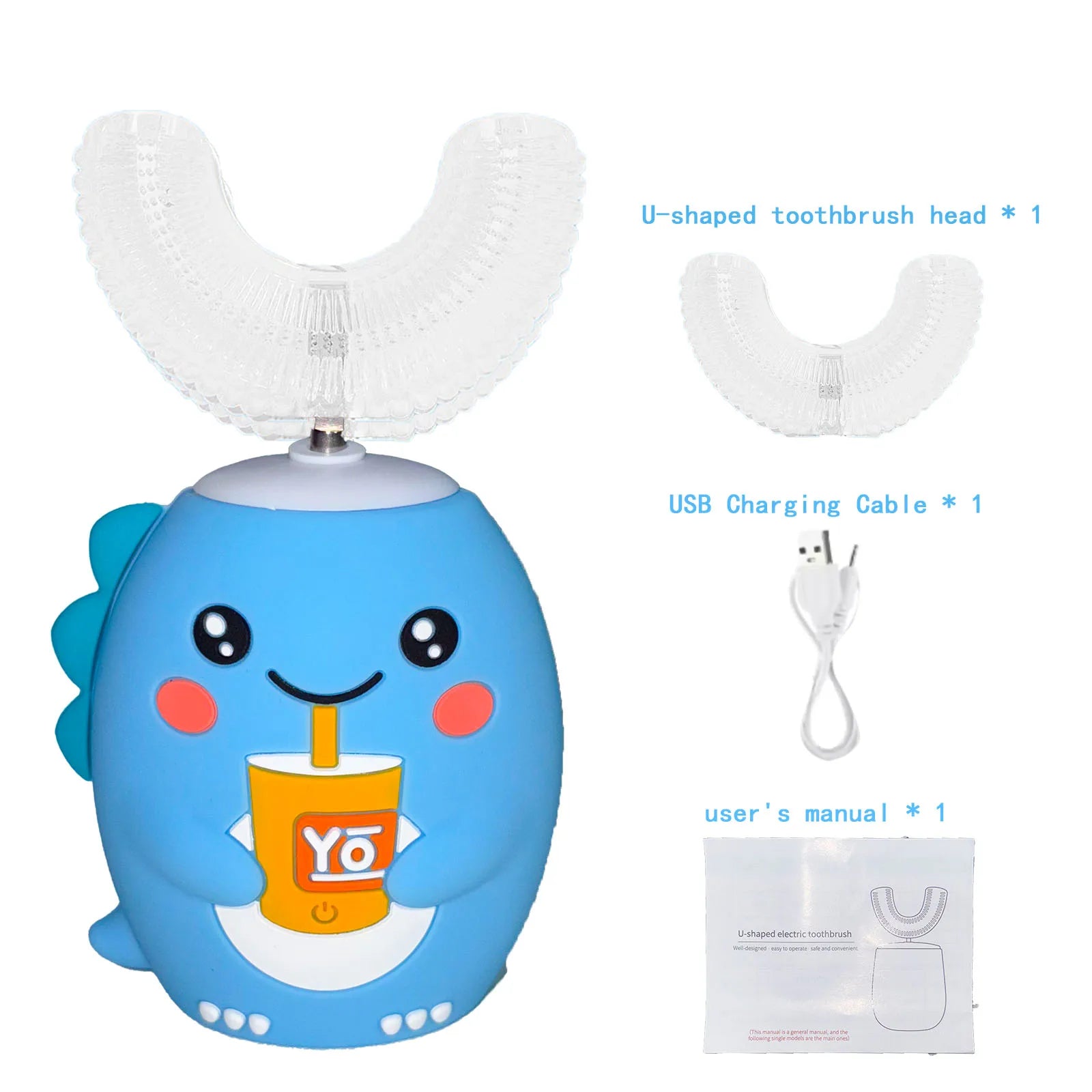 Cartoon U-Shaped Toothbrush for Kids