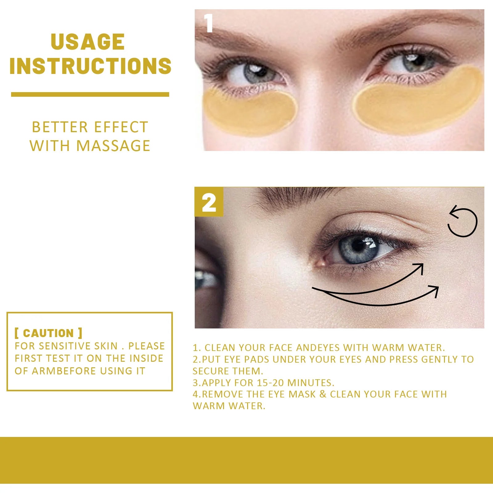 24K Gold Eye Mask – 60PCS Treatment