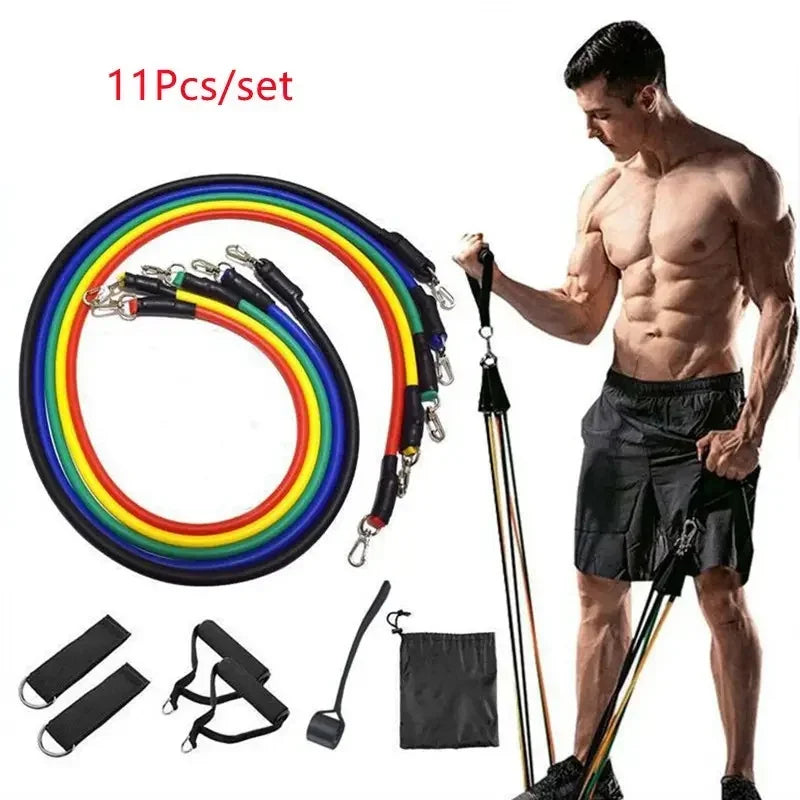 11pcs TPE Resistance Bands Set