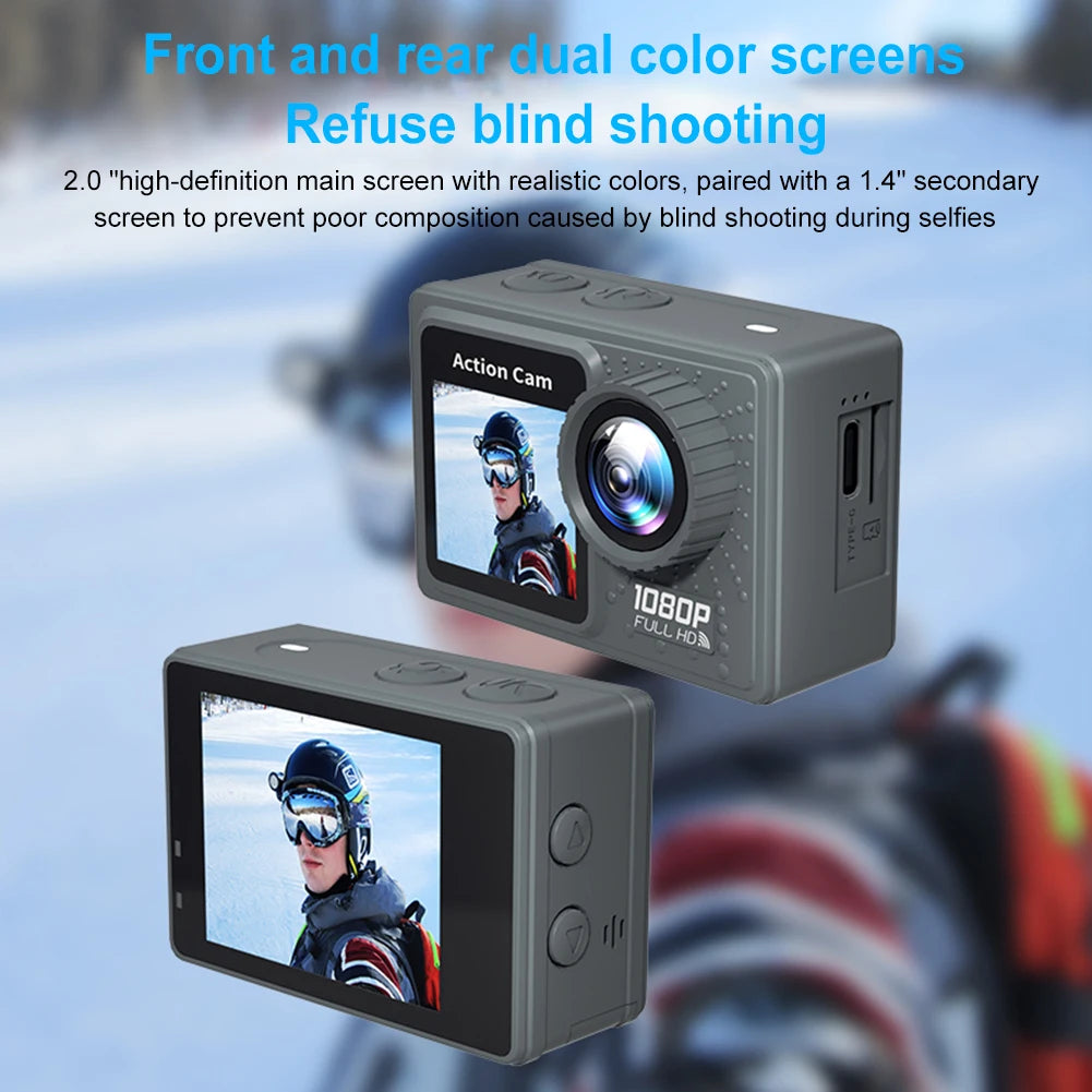 Waterproof WiFi Action Camera – 30M Wide