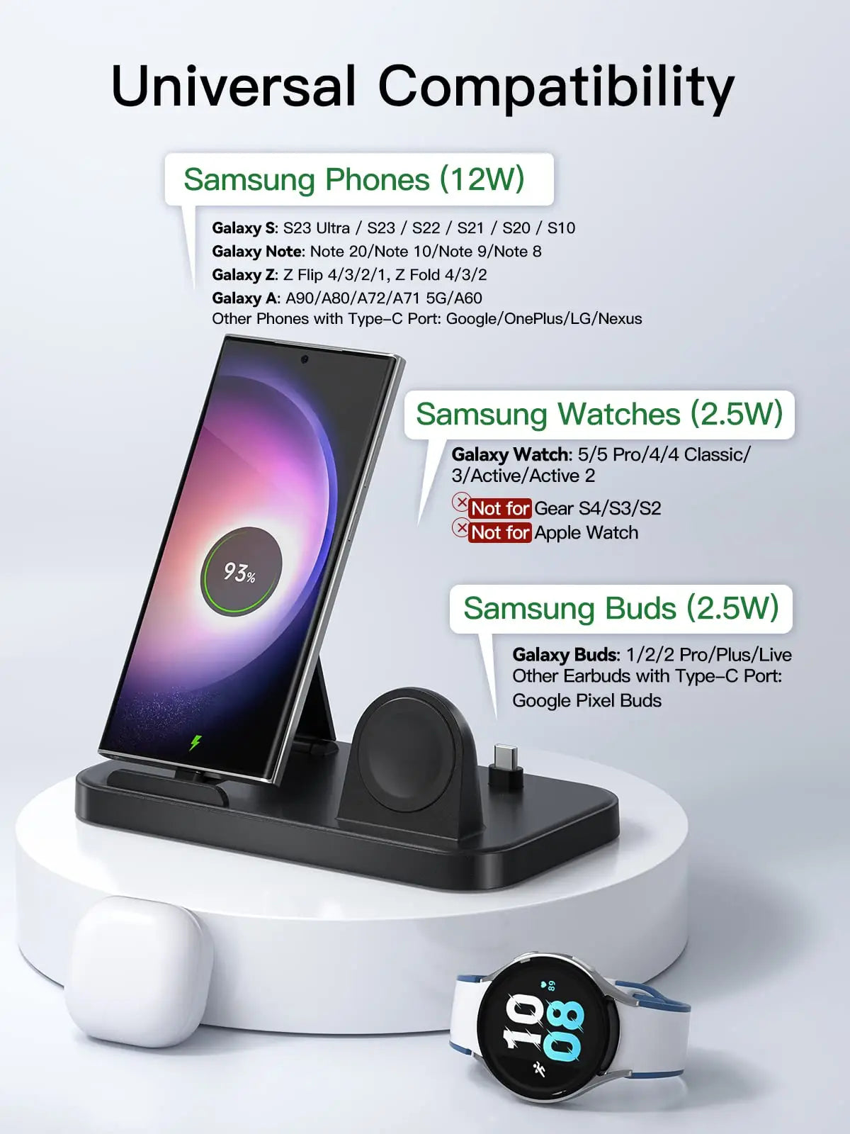 3-in-1 Wireless Charging Station for Samsung