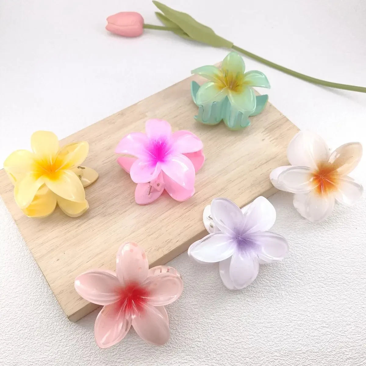 Gradient Flower Hair Accessories Set
