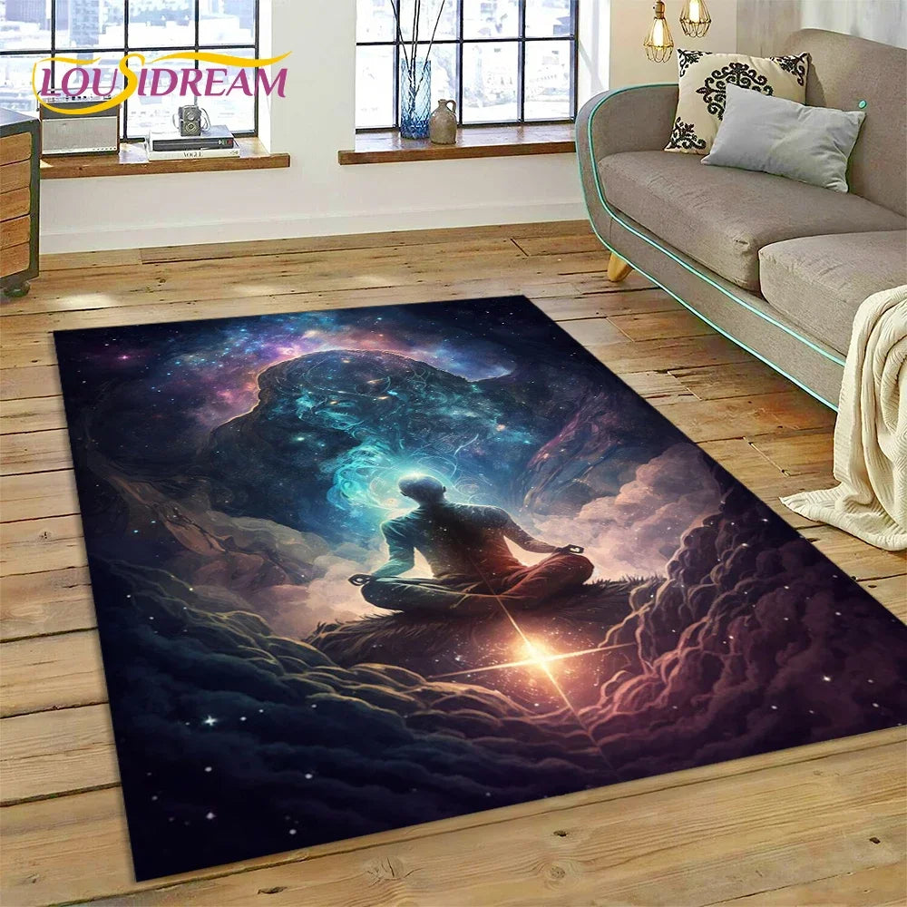 3D Rainbow Chakra Yoga Meditation Rug