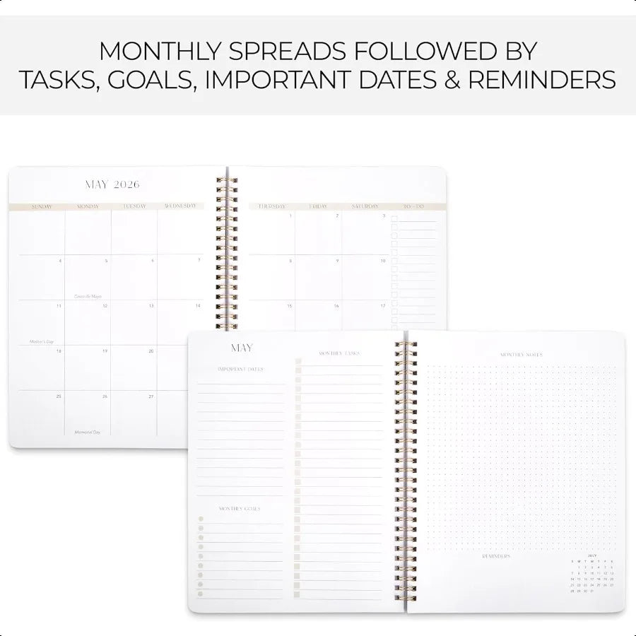 2025–2026 Aesthetic Monthly To-Do Notebook