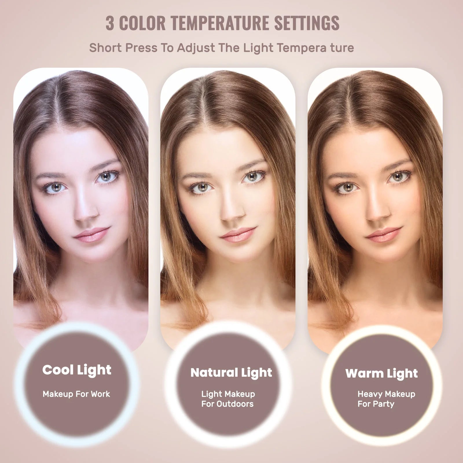 Travel Makeup Bag with LED Mirror