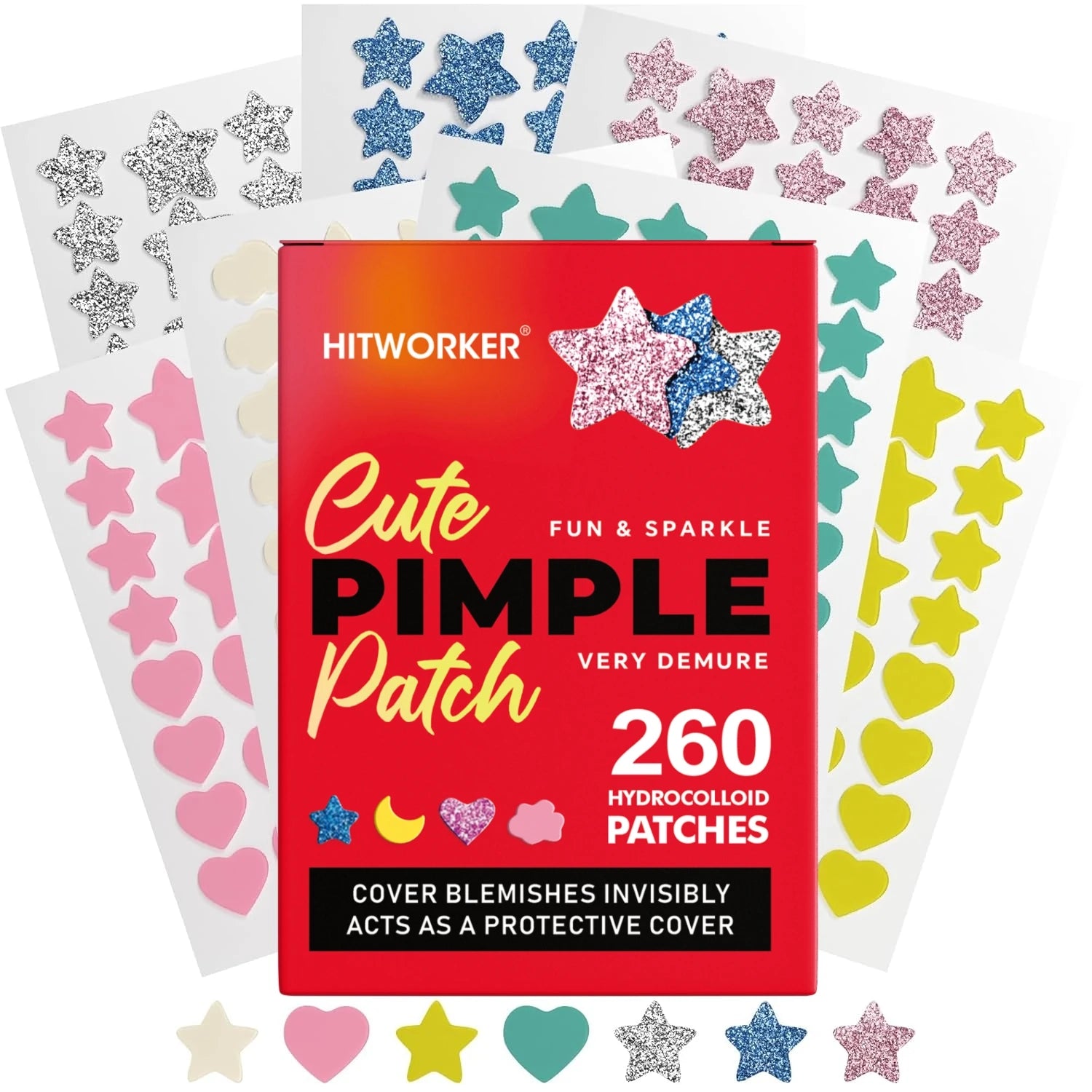 260PCS Hydrocolloid Invisible Acne Patches