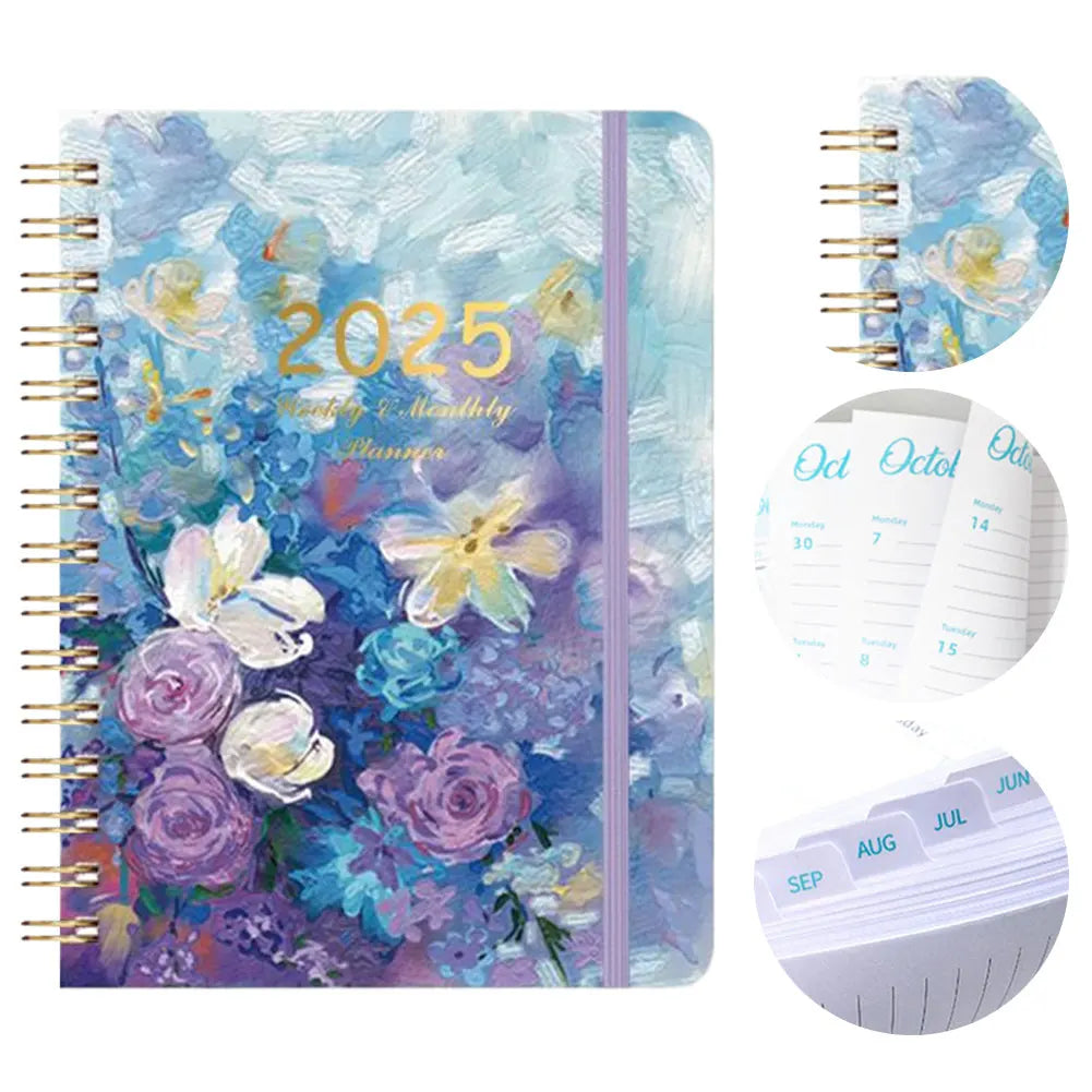2025 A5 Monthly Weekly Planner Notebook
