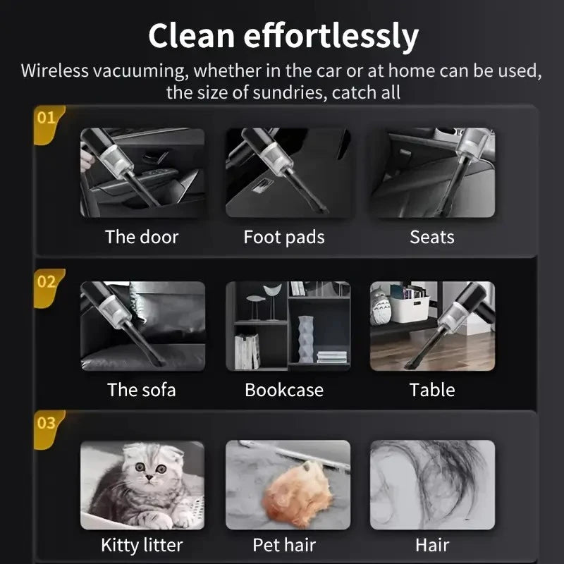 Cordless 6KPa Handheld Vacuum Cleaner