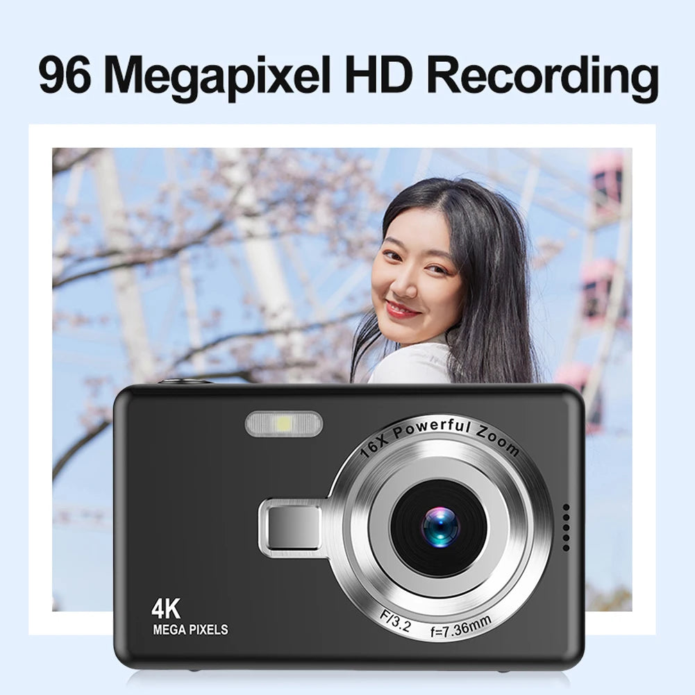 4K Vlogging Camera – 96MP Autofocus Zoom