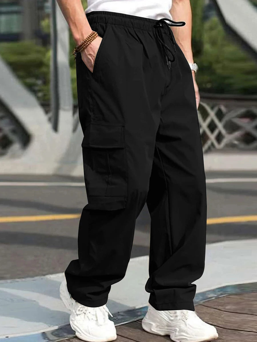 Men’s Loose Cargo Drawstring Pants