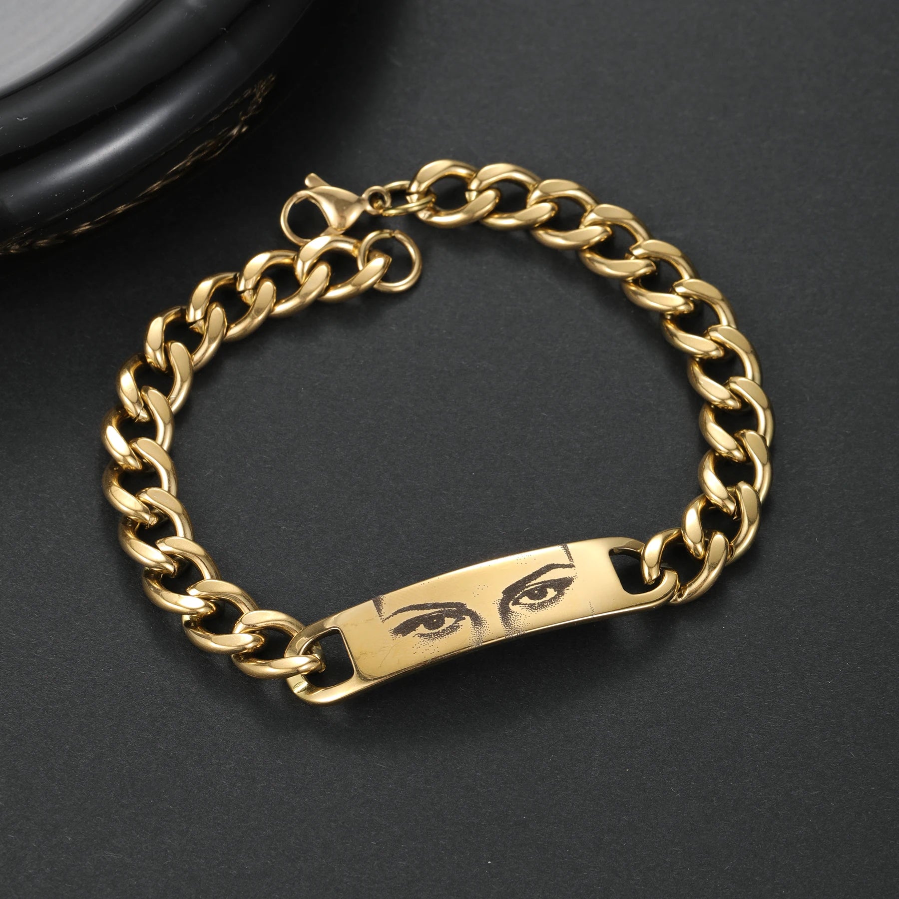 Personalized Eye Photo Couple Bracelet