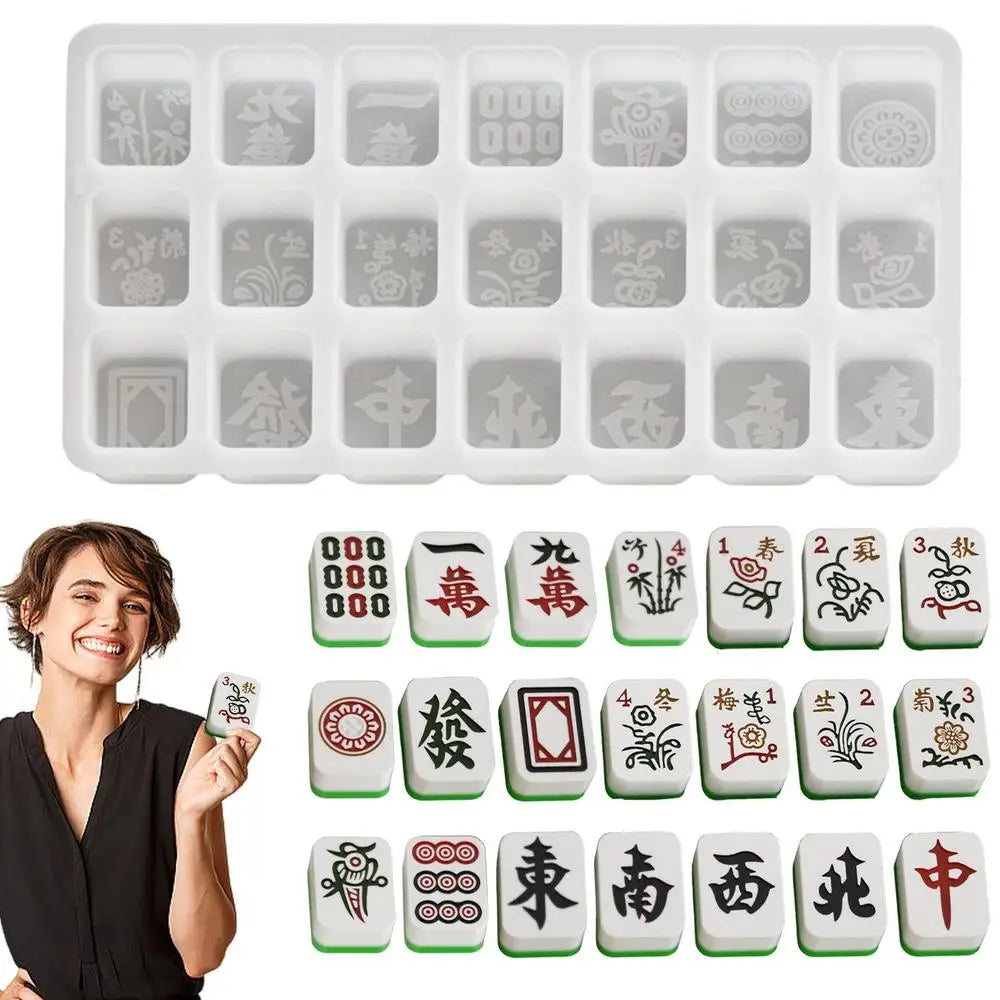 Mahjong Domino Silicone Casting Mold
