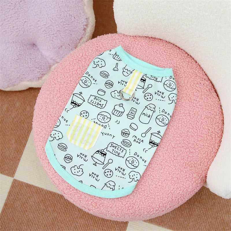 Cartoon Graffiti Summer Pet Vest