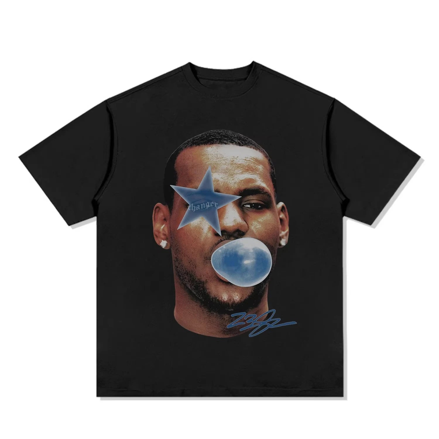 Basketball Star Print Cotton T-Shirt