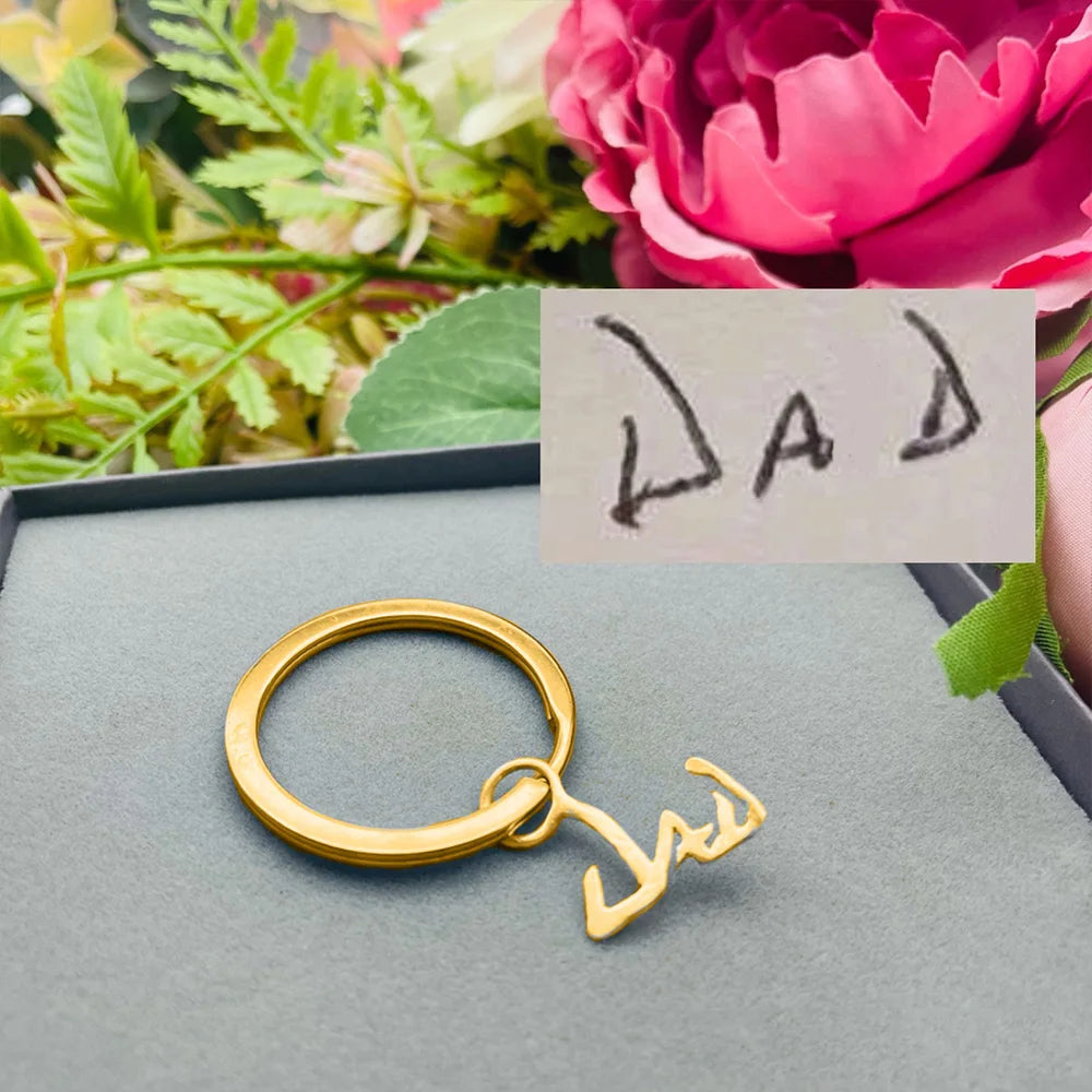 Custom Handwriting Nameplate Keychain